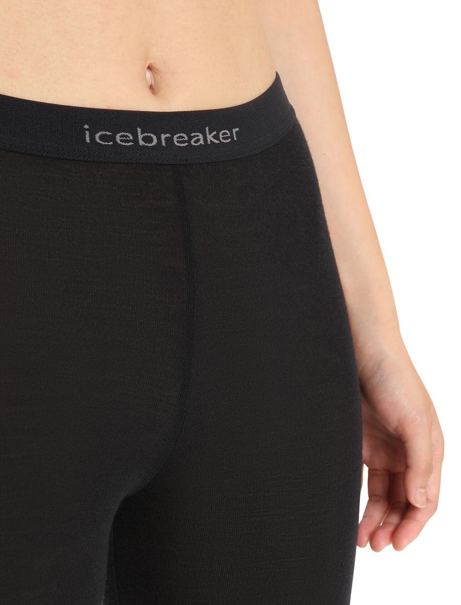 Black Women's Icebreaker Merino 175 Everyday Thermal Leggings | USA 1545TCEV